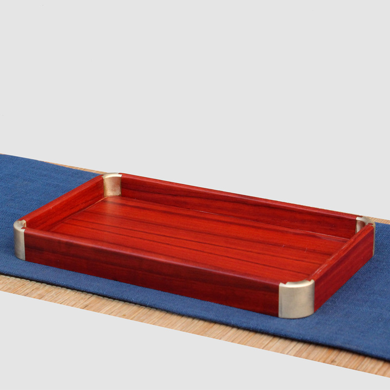 实木红花梨木长方形收纳托盘果盘文盘都承盘中式简约茶具茶托茶盘