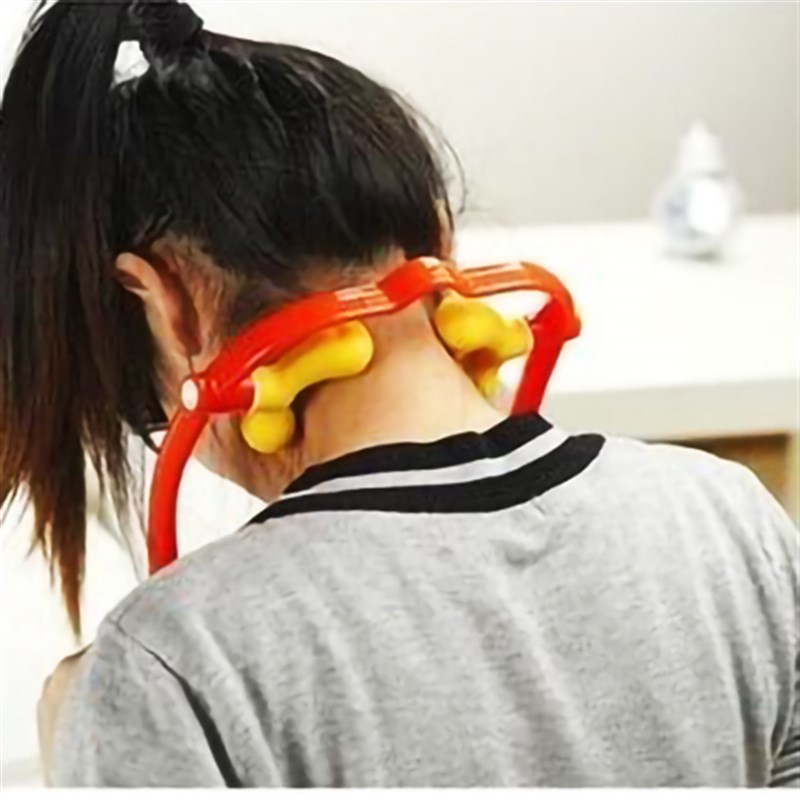 颈部凹凸按摩器 U型颈椎按摩器家用 手动颈部按摩器包邮