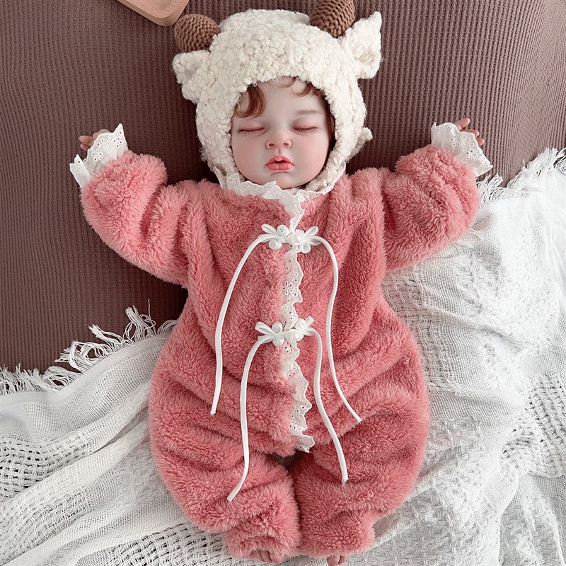 婴儿衣服秋冬装国风盘扣家居服女宝超萌糖果外出服儿童家居服923