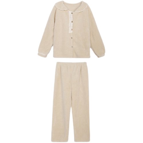 珊瑚绒睡衣女冬季新款加厚加绒学生甜美法兰绒冬天保暖家居服套装