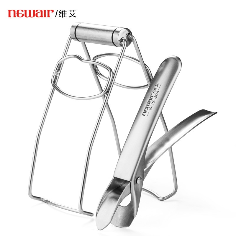 维艾304不锈钢防烫夹砂锅蒸菜夹子提盘器取碗碟夹厨房防滑取盘夹