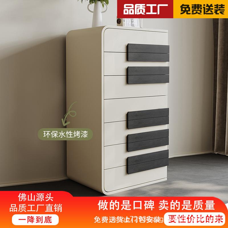 法式中古奶油实木斗柜客厅储物柜主卧床尾边柜收纳柜艺术黑色复古