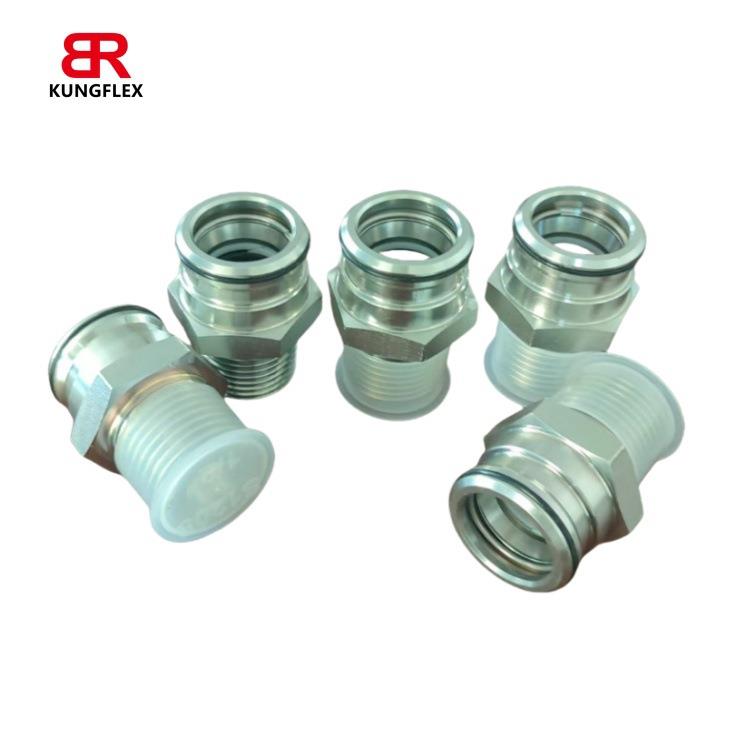 304不锈钢气管快速接头快插气动快接螺纹高压气嘴直通对接元件PC4