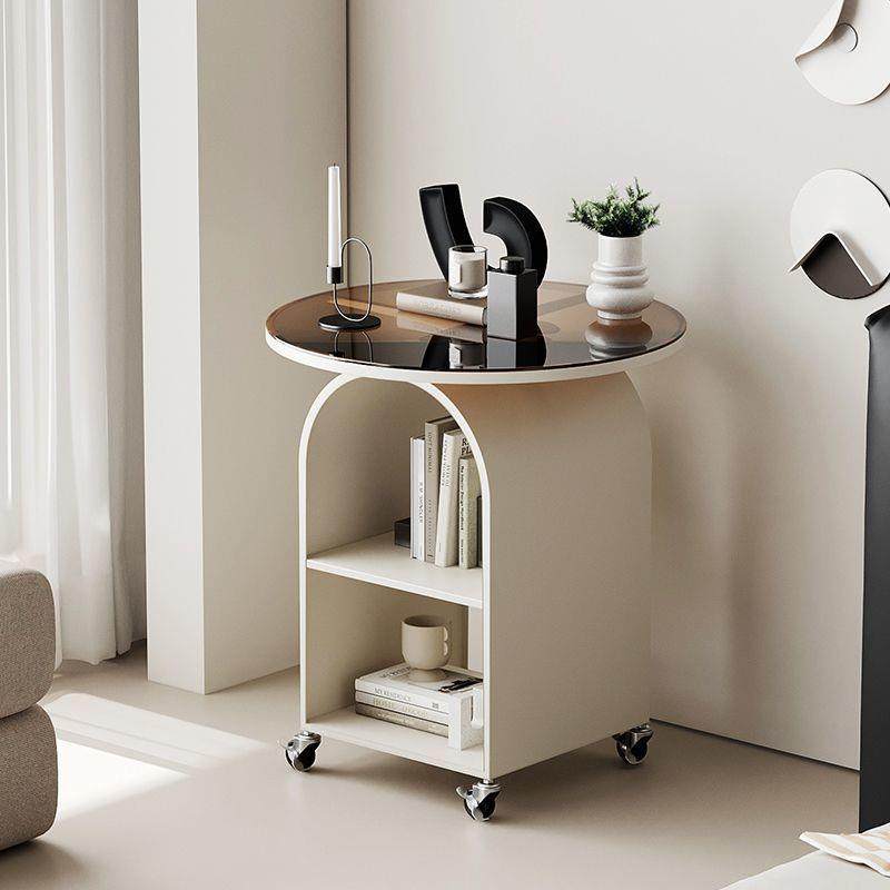 可移动圆形边几客厅沙发小边桌小茶几卧室床头铁艺玻璃带轮小桌子,电子元器件市场,其它元器件,淘宝优惠券,粉丝福利购,淘宝优惠卷