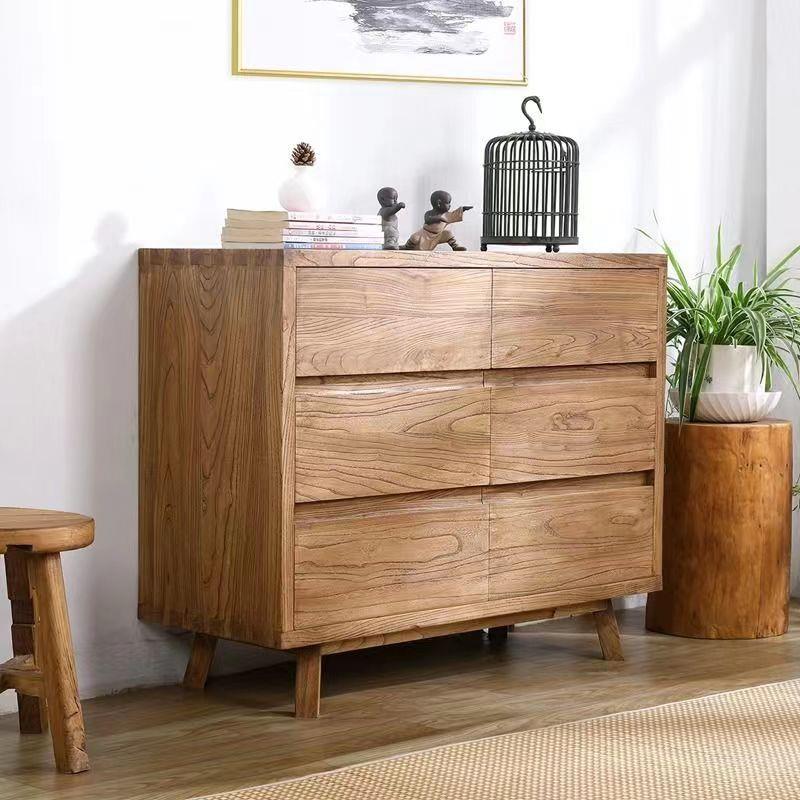 老榆木收纳柜抽屉柜餐边柜实木老榆木斗橱客厅抽屉柜子卧室储物柜