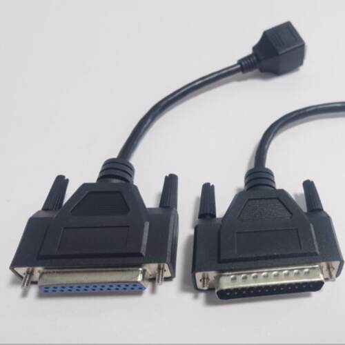 DB25公转RJ45母连接线网络交换机工控线8P8C母转DB25公调试线并口