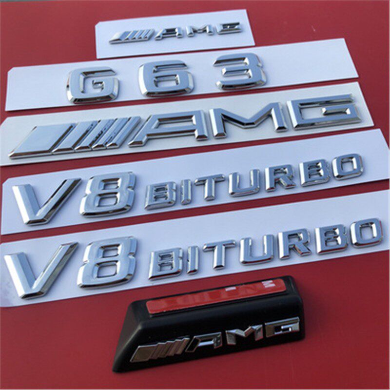 适用新款奔驰G级原车G800G500V8V12车标AMG字标63尾标65标志车贴