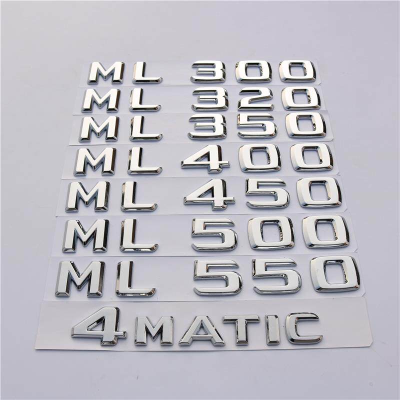 适用于奔驰ML级GL550改装ML350车标400数字450后500尾标车贴标志