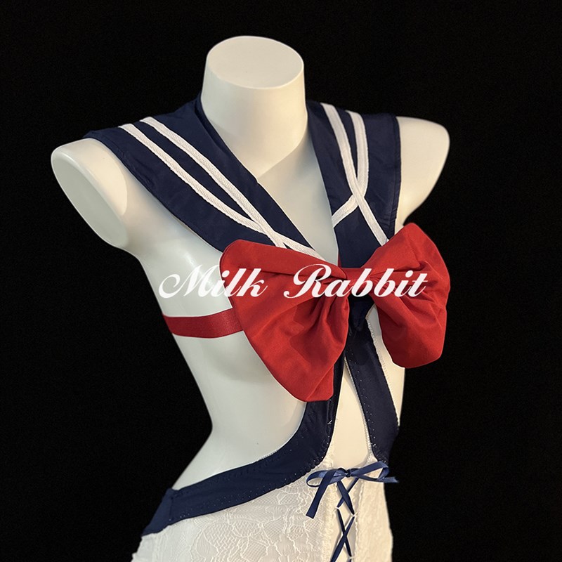 Cy奶兔公主日记性感蝴蝶结内衣连体学生绑带套装 jk制服