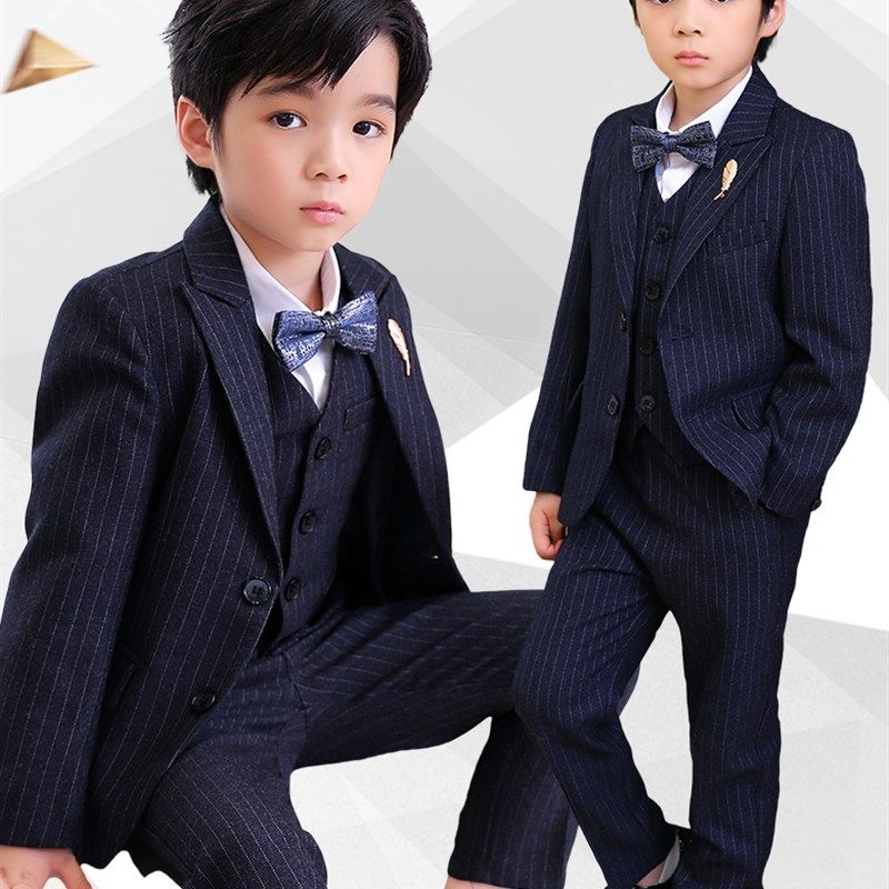 男童礼服主持人西装套装儿童秋冬花童钢琴表演演出男孩英伦风西服