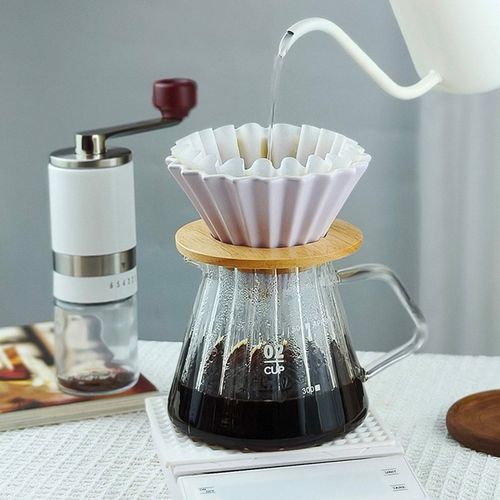 陶瓷咖啡滤杯手冲咖啡壶套装v60折纸滤杯蛋糕陶瓷咖啡过滤器漏斗