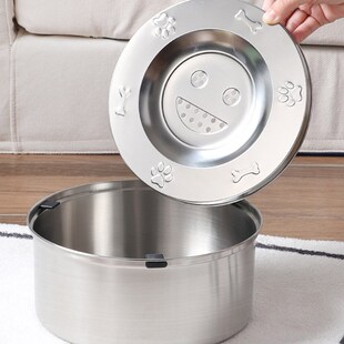 狗碗不锈钢悬浮水碗宠物漂浮狗盆防打翻猫狗狗防黑下巴喝水不湿嘴