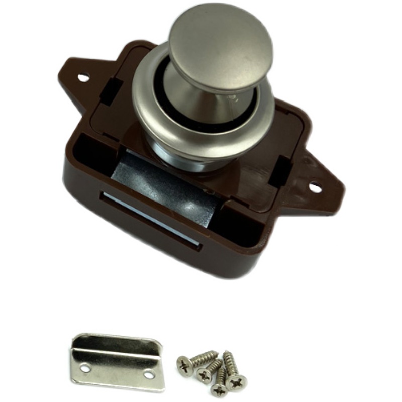 房车家具抽屉柜门锁 免拉手暗藏无钥匙按压锁 游艇船弹跳吊柜锁具