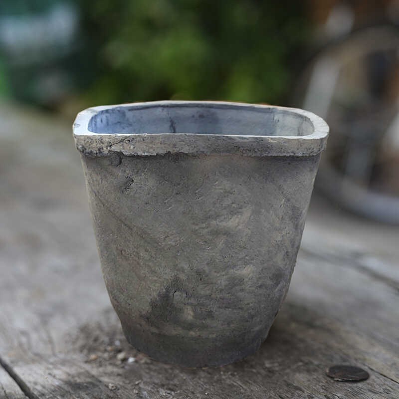 简约做旧北欧复古创意家用大口径厚重透气个性泥瓦盆粗陶盆景花盆
