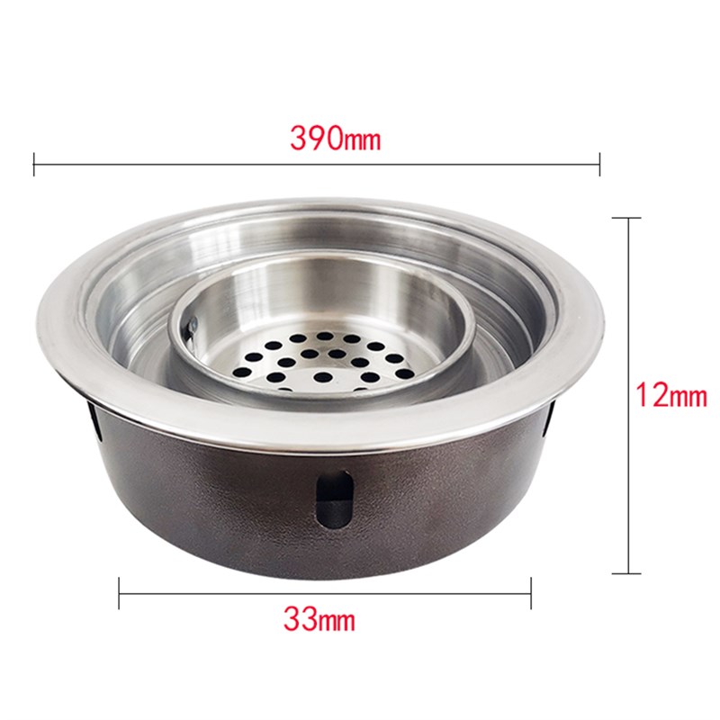 大号韩式烤肉木炭烧烤炉不锈钢碳烤炉户外烧烤炉商用烤肉锅烧肉炉