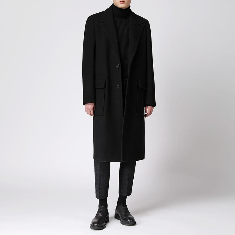 秋冬季男装呢子大衣男款冬季加厚中长版男士毛呢外套男高级感风衣