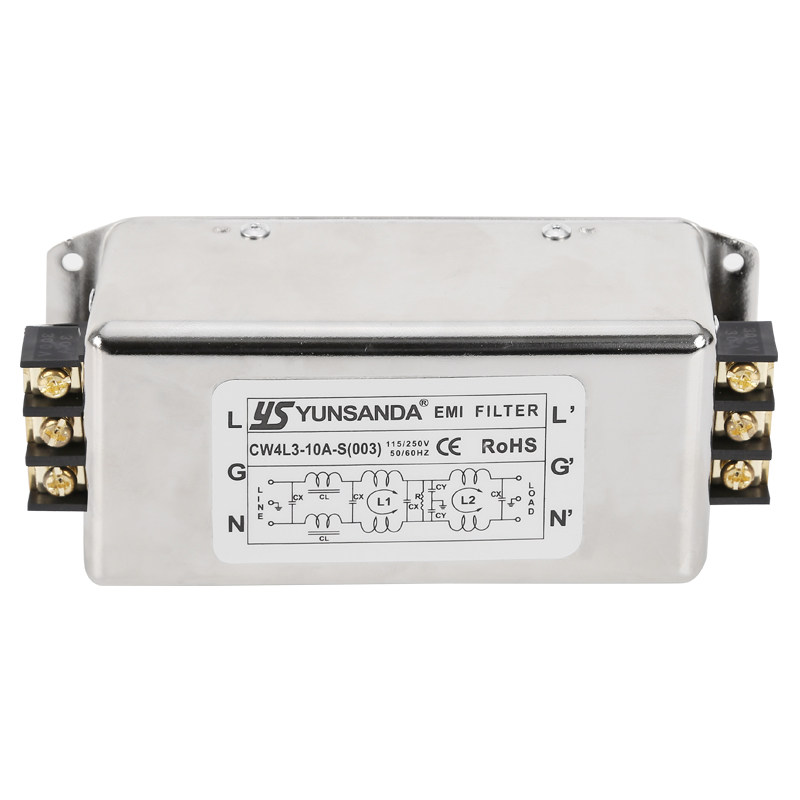CW4L3-30A-S(003)单相三级交流电源滤波器220v高性能EMI过滤谐波