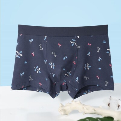 1条装华之歌男士内裤纯棉再生纤维素四角短裤男生抗菌透气平角裤