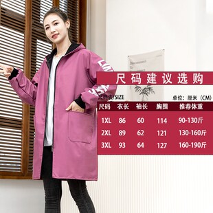 新款外穿工作服时尚加绒长袖围裙家用厨房防污防寒加厚罩衣女外套
