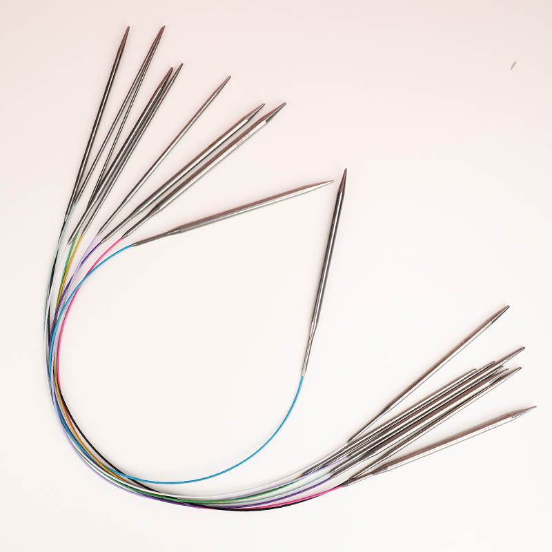 朗恩不锈钢环形针编织工具毛衣针不锈钢毛线织针手工循环棒针套装