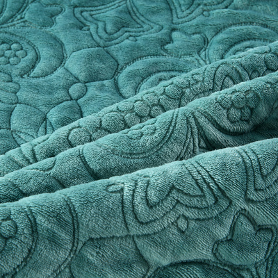 法兰绒床盖棉两面用双面床盖一面绒一面棉床盖单件绗缝被冬夏两用