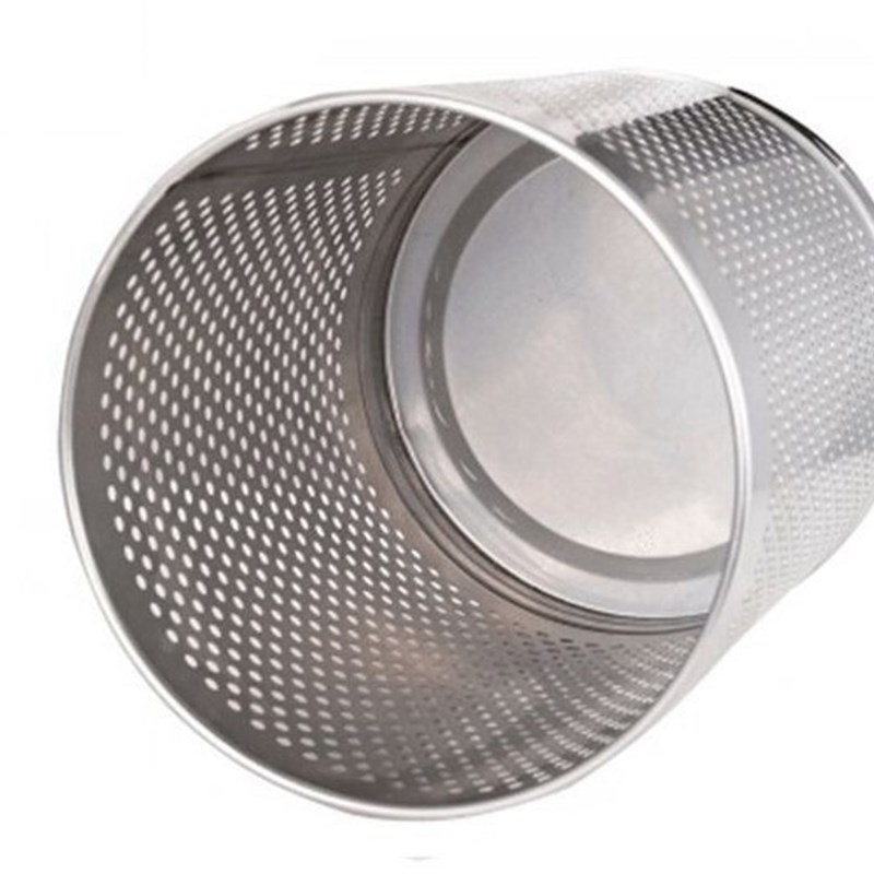 不锈钢圆形带孔直投冲孔纸篓无盖客厅厨房垃圾桶客房桶浴室用包邮