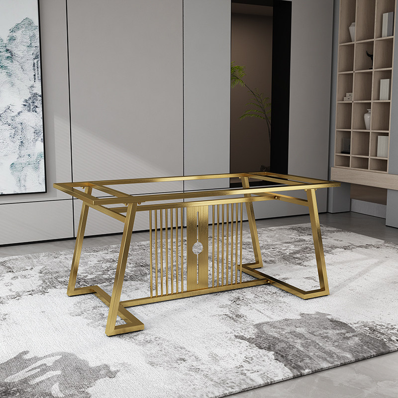 不锈钢架子大理石桌腿岩板桌脚创意茶桌支架茶几脚桌子腿办公桌腿