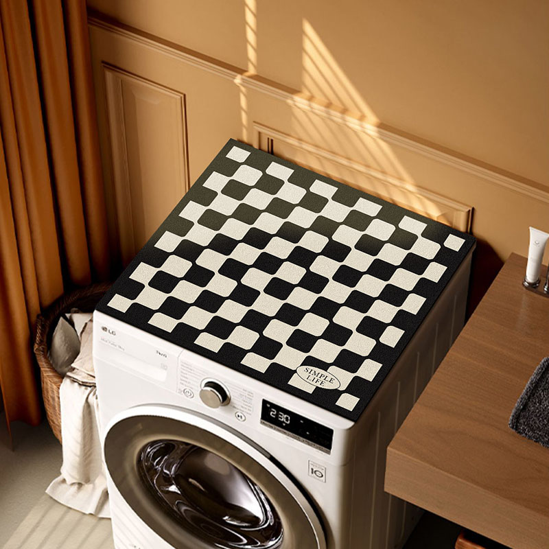 滚筒洗衣机防尘盖布顶罩防水防晒保护垫床头柜皮革免洗可擦垫子
