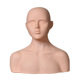 美容头模脸部穴位皮肤管理头模带肩膀假人头软质光头模特学徒练习