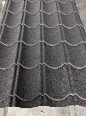 现货供应仿古彩石瓦新FGW型建筑材属料圆弧瓦红色屋面面屋瓦彩石