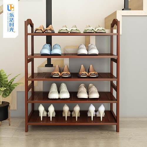 楠竹鞋OPQ架多层简易防尘家门口用经济鞋柜型收纳实木省空间小鞋
