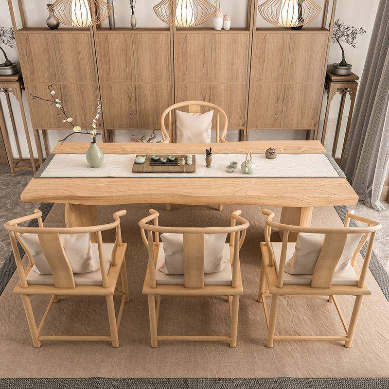 新中式实木桌茶椅AWK桌茶室公司大板洽谈泡茶桌家用禅客厅意茶组,商业/办公家具,茶台/茶桌,淘宝优惠券,粉丝福利购,淘宝优惠卷