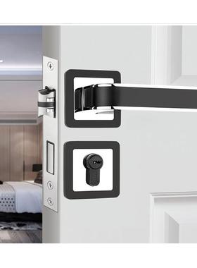 固特美式门手锁静8992室内卧室房门门锁现代简约实木把家用音黑色