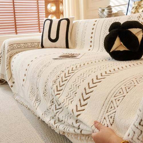 沙发发沙盖布冬季毛绒加厚软坐垫柔直排云沐发盖布巾一体式全盖沙