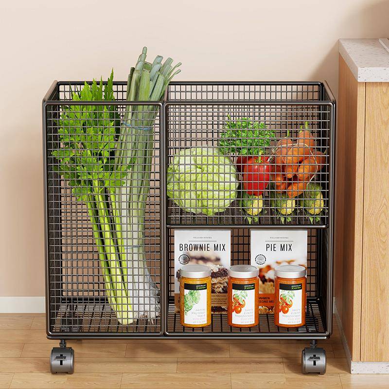 菜架架子移动WCU家用葱能多功放蔬菜置厨可房物架水果篮子收纳筐