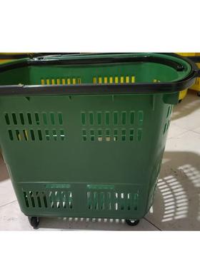 市购物篮54571拉带加厚杆轮四轮购超物筐商场专用拉篮购物车