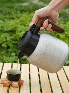 保温壶轻钛壶碱水带手柄钛壶家热水瓶茶分离用焖茶壶闷ZFW泡水壶