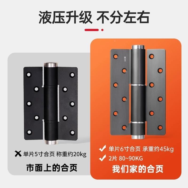 形隐门液压合页自缓冲闭门器动门弹簧阻尼合页暗门家用自闭关液压