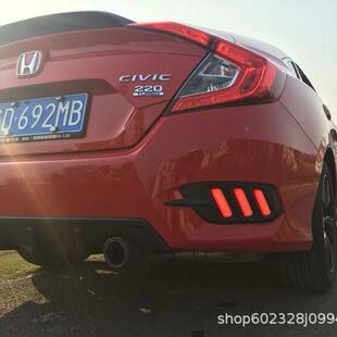 适用于十代思域改思域0001装后后扰流板包碳钎款维1唇619思域改装