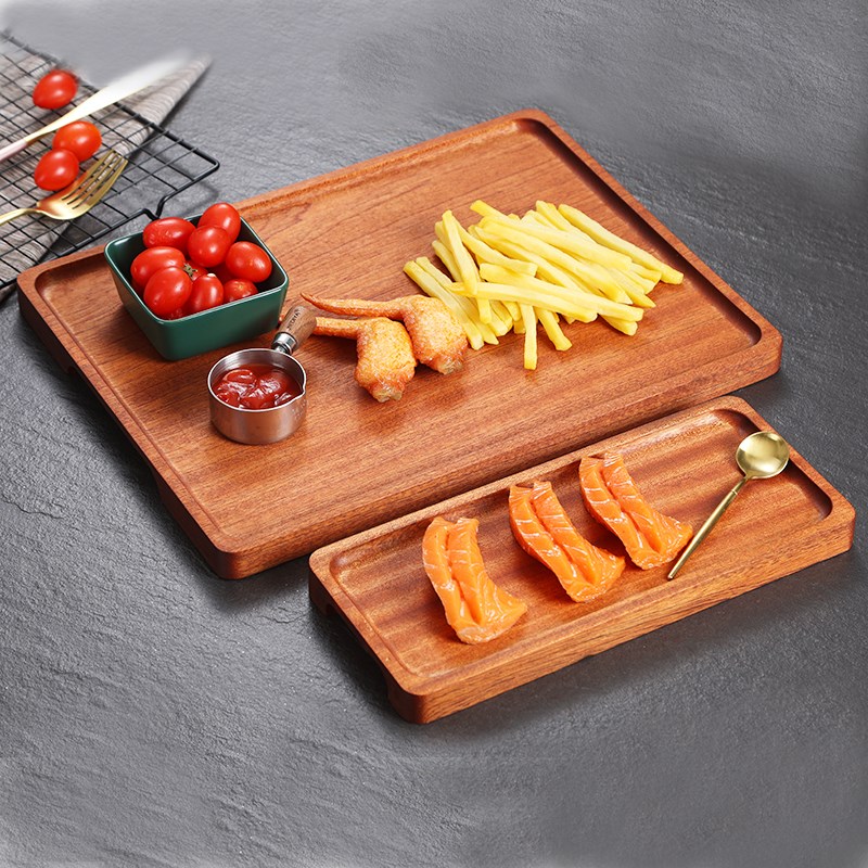 牛排餐盘子沙比利盘面包s圆形披萨板创意水果砧板托盘实木家用茶