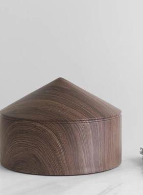 现代创意简客约设计感木纹树脂锥几摆件轻何奢样板形间厅软GT-A00