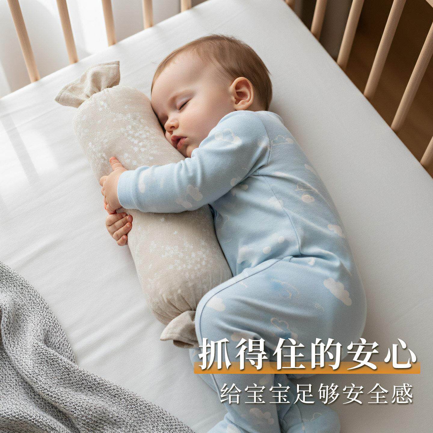 新生婴儿童糖果枕安抚枕头宝宝侧睡挡靠枕圆柱靠背睡觉抱枕压包被