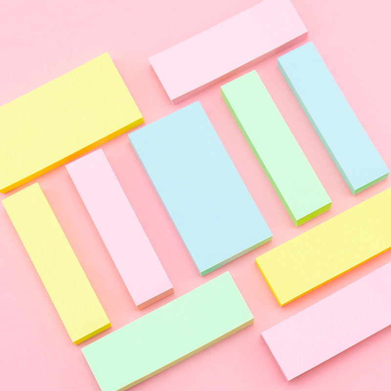 得力便利贴彩色小条留言记事学生