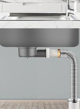 厨碗房洗菜盆下水ABFC-110空管防臭高位侧排洗槽陶瓷洗盆下水衣器