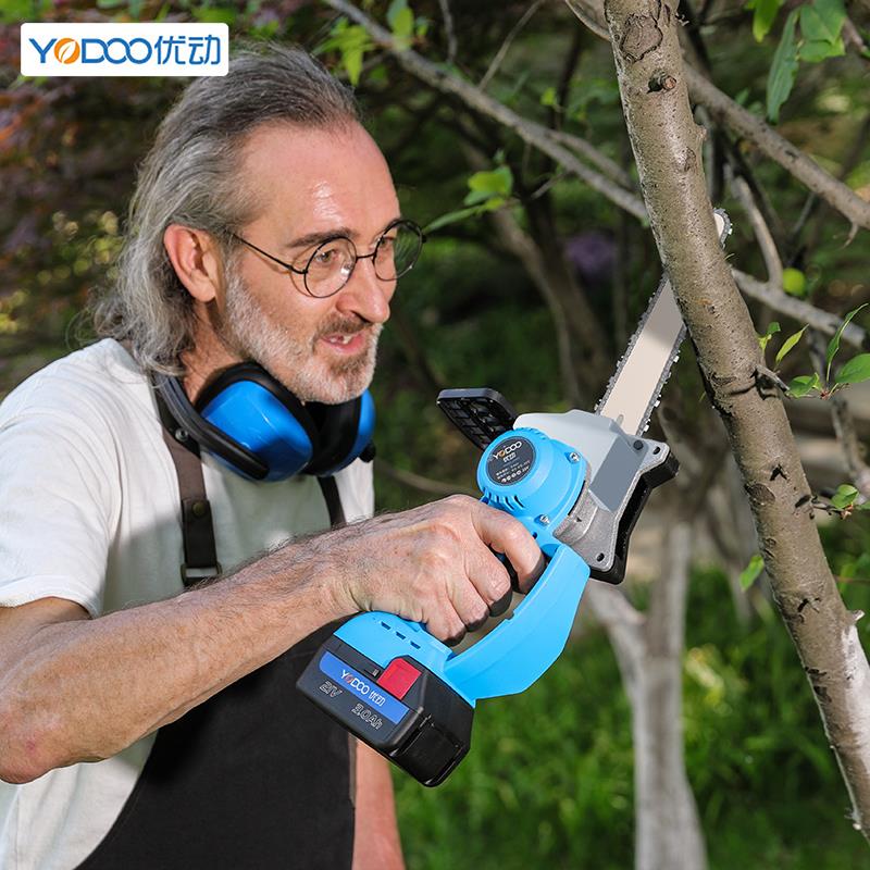 充电电式单手电炼锯果园无修枝小型家用锂电多YD-DLJ-功能电动伐