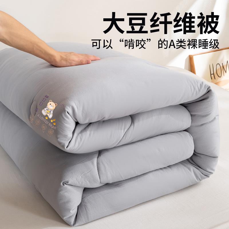 大豆纤维子冬被秋A类保LLX24081暖厚被芯春单被人宿舍学生被加褥