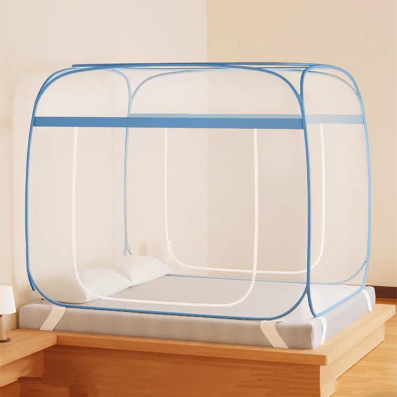 帐免安装蒙古加密包家用卧室儿童钢丝儿婴防摔20088方顶可蚊折叠