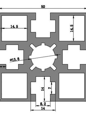 家直供5050国标铝型材厂工业铝合RYL金自动化设备机框架50*F50铝