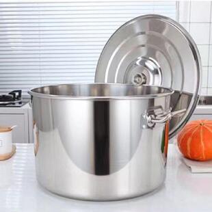桶厚厚无磁不特锈钢汤桶储米带盖油桶半桶水桶2油桶高桶汤锅多石