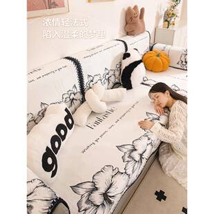 冬沙发垫2502新款防滑皮沙发专用坐垫沙三座一贵妃发套ltao8420罩